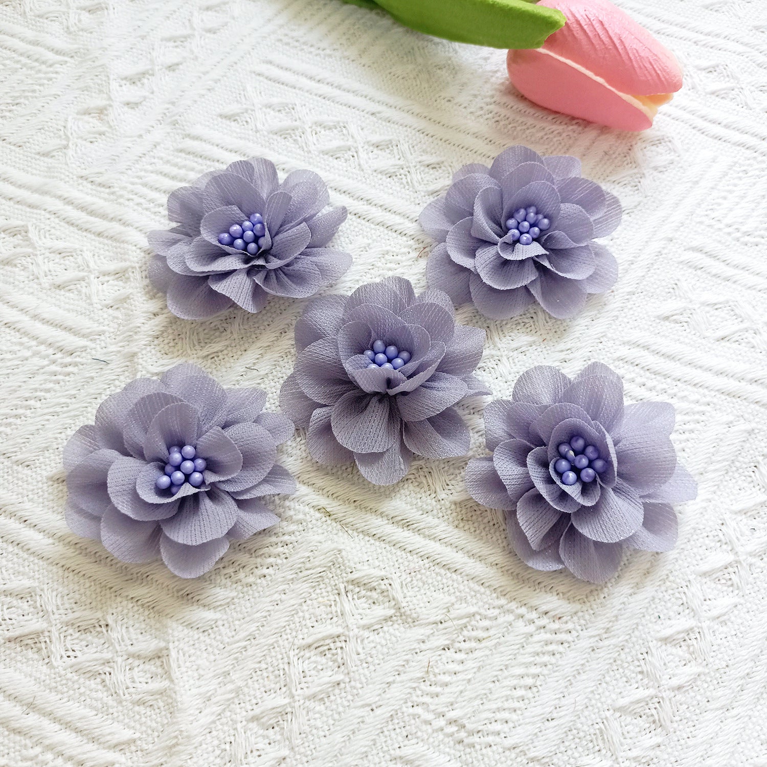 Künstliche Wildblumen Köpfe 5 cm, Realistische Stoffblüten für DIY, Basteln, Hochzeit, Gestecke, Haarschmuck, Geschenkdeko