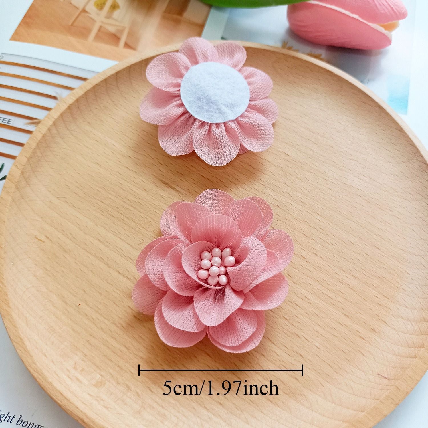 Künstliche Wildblumen Köpfe 5 cm, Realistische Stoffblüten für DIY, Basteln, Hochzeit, Gestecke, Haarschmuck, Geschenkdeko