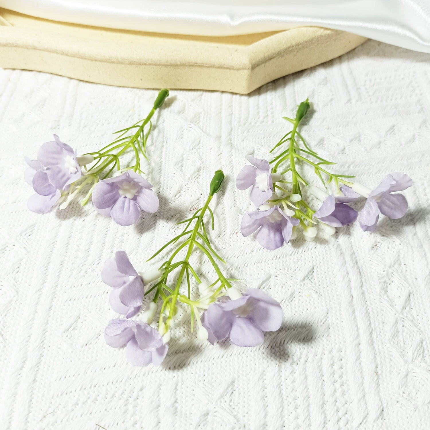 Mini Wildblumen Bund (10 Stk.), 8 cm Kunstblumen zum Basteln, Kleine Seidenblumen für DIY Ansteckblumen, Hochzeit, Gestecke, Geschenk Deko