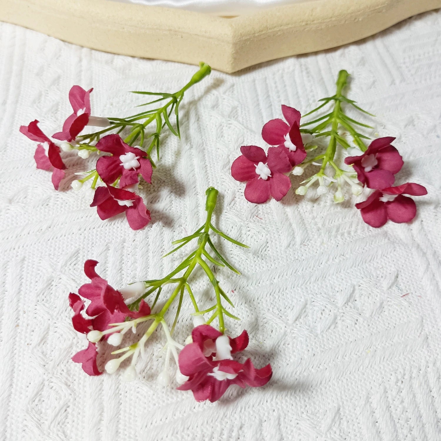Mini Wildblumen Bund (10 Stk.), 8 cm Kunstblumen zum Basteln, Kleine Seidenblumen für DIY Ansteckblumen, Hochzeit, Gestecke, Geschenk Deko