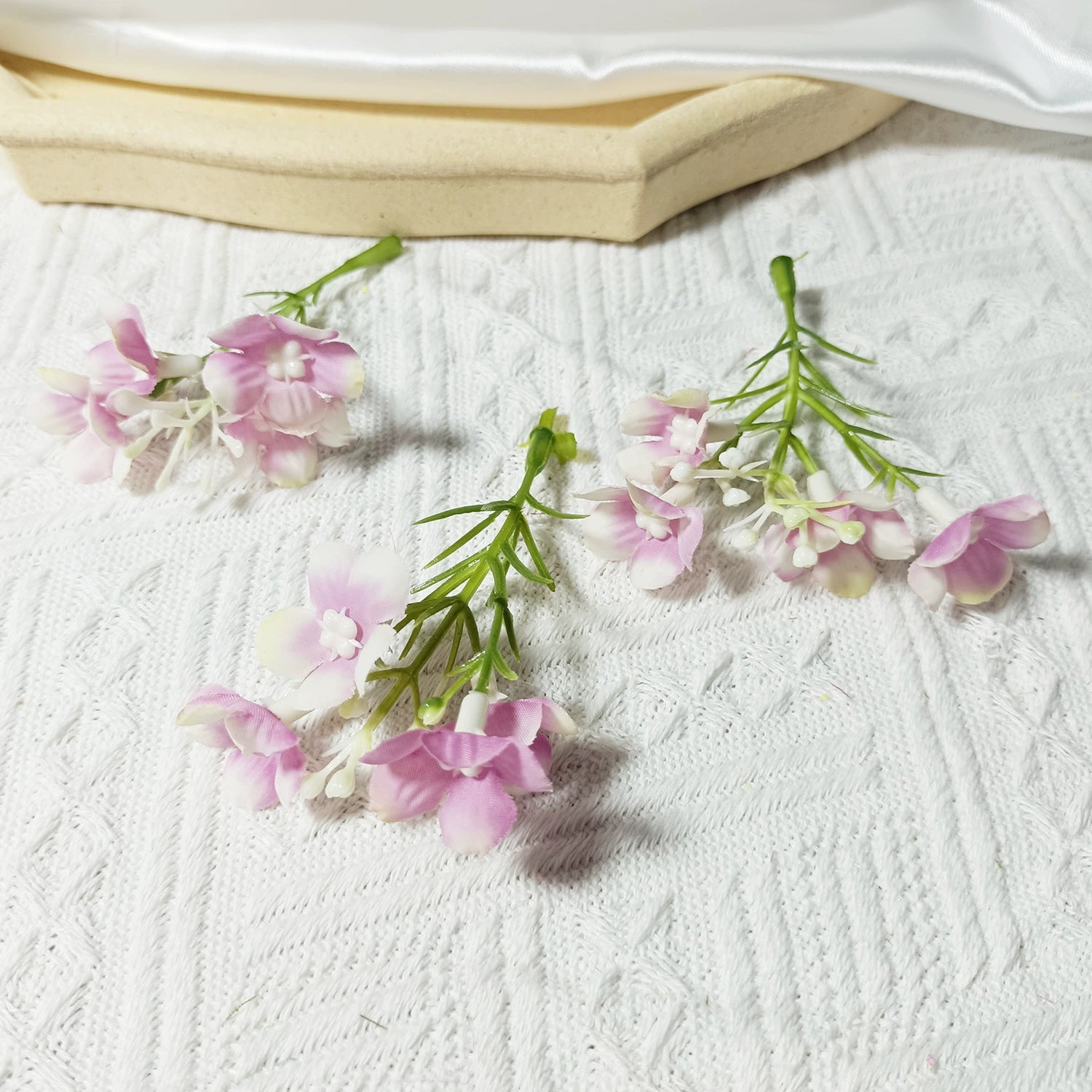 Mini Wildblumen Bund (10 Stk.), 8 cm Kunstblumen zum Basteln, Kleine Seidenblumen für DIY Ansteckblumen, Hochzeit, Gestecke, Geschenk Deko