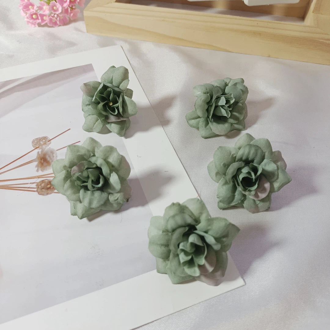 10er Set Rosenköpfe künstlich 4,5cm, Täuschend echte Rosenblüten zum Basteln, für DIY Gestecke, Hochzeitsdeko & Tischdekoration
