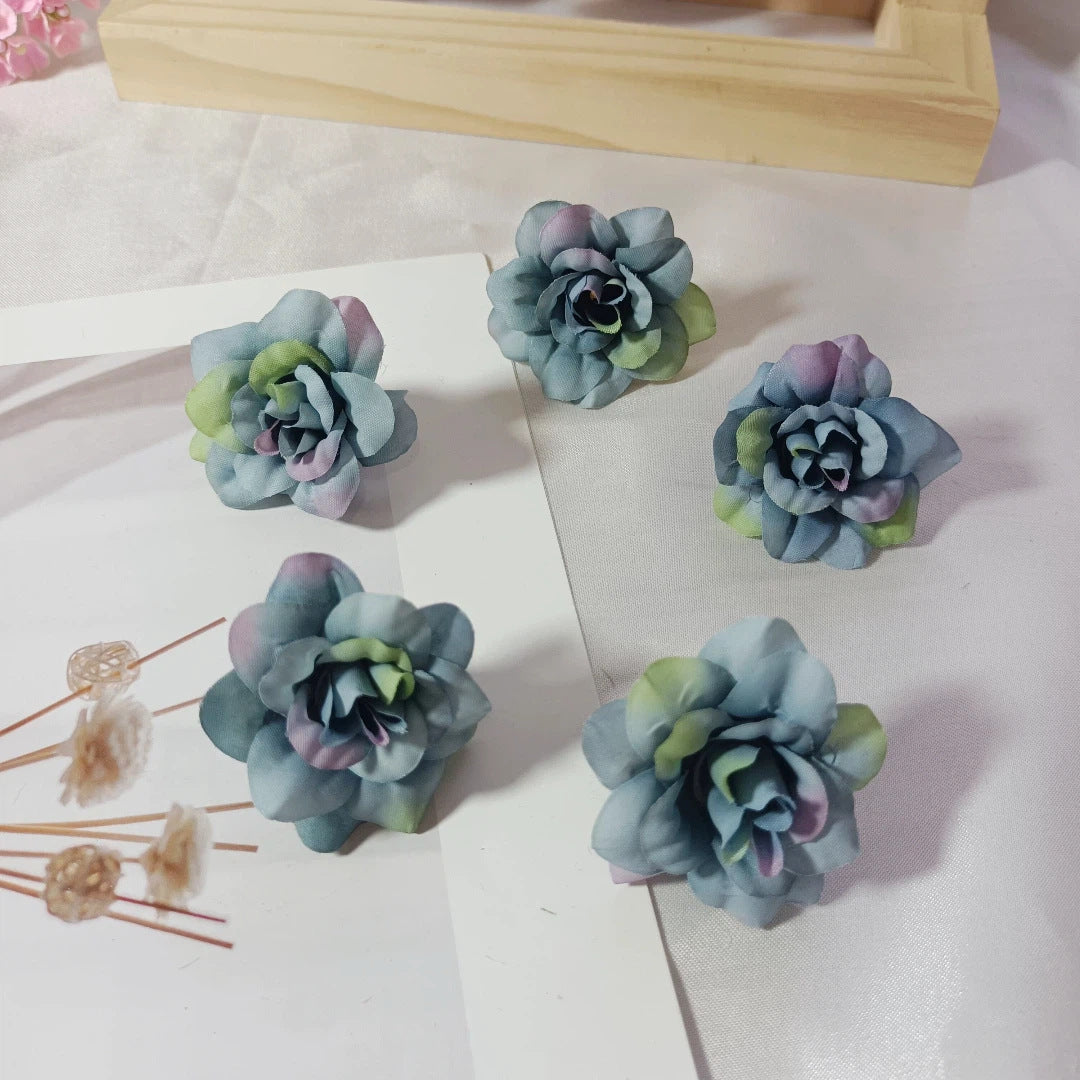 10er Set Rosenköpfe künstlich 4,5cm, Täuschend echte Rosenblüten zum Basteln, für DIY Gestecke, Hochzeitsdeko & Tischdekoration