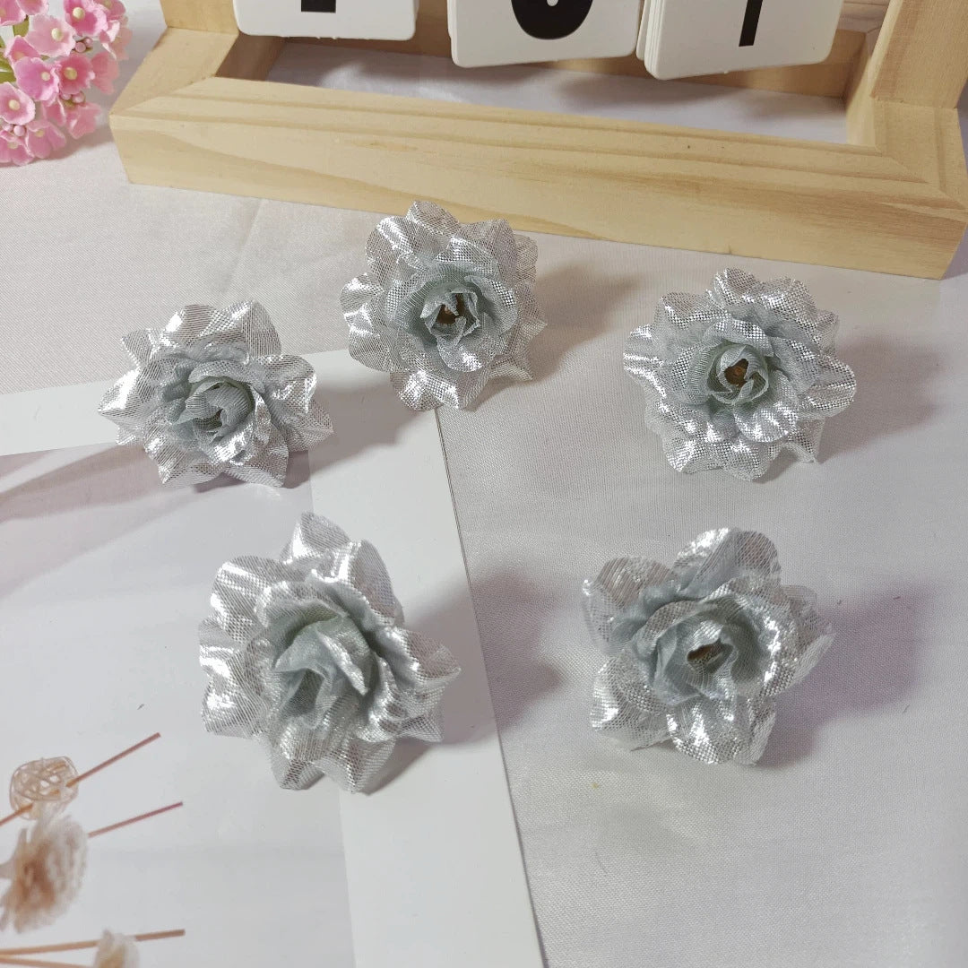 10er Set Rosenköpfe künstlich 4,5cm, Täuschend echte Rosenblüten zum Basteln, für DIY Gestecke, Hochzeitsdeko & Tischdekoration