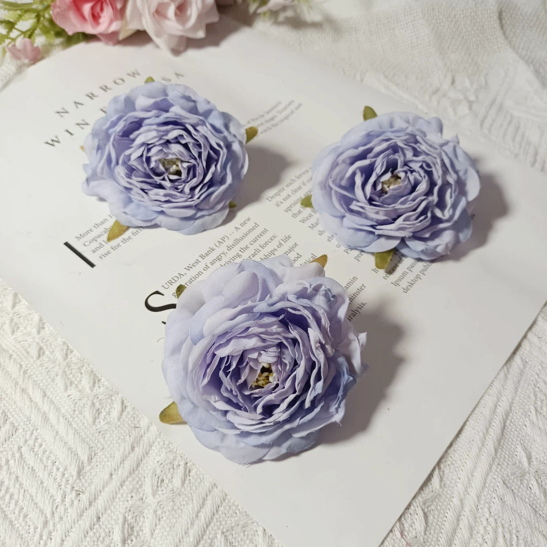 3er Set Kamelienblüten 7cm, Täuschend Echte Blütenköpfe für DIY, Hochzeitsdeko, Gestecke & Kränze, Hochwertige Kunstblumen zum Basteln