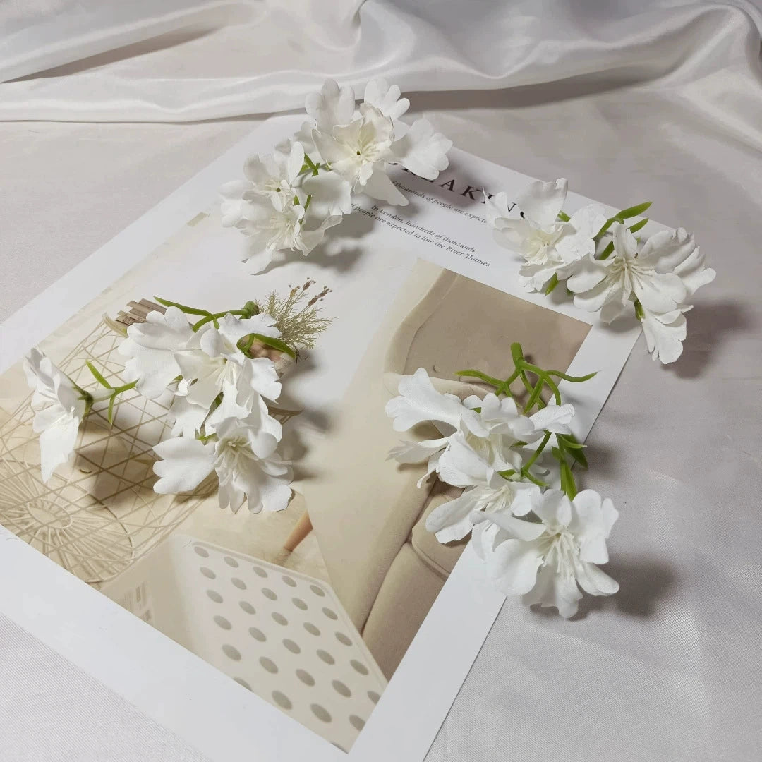 Künstliche Wildblume 10 cm, 3 realistische Blütenköpfe, Seidenblume zum Basteln, für Gestecke, DIY, Hochzeit & Tischdeko