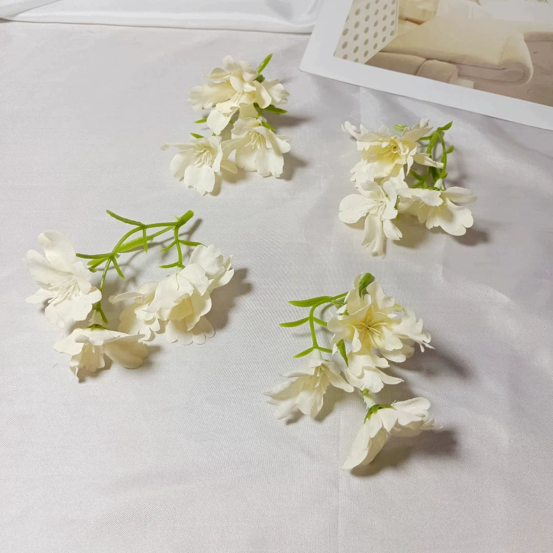 Künstliche Wildblume 10 cm, 3 realistische Blütenköpfe, Seidenblume zum Basteln, für Gestecke, DIY, Hochzeit & Tischdeko