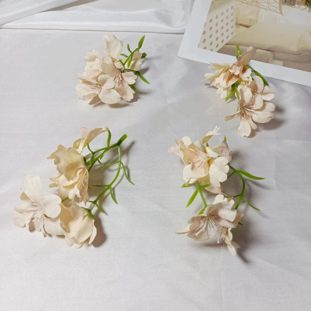 Künstliche Wildblume 10 cm, 3 realistische Blütenköpfe, Seidenblume zum Basteln, für Gestecke, DIY, Hochzeit & Tischdeko