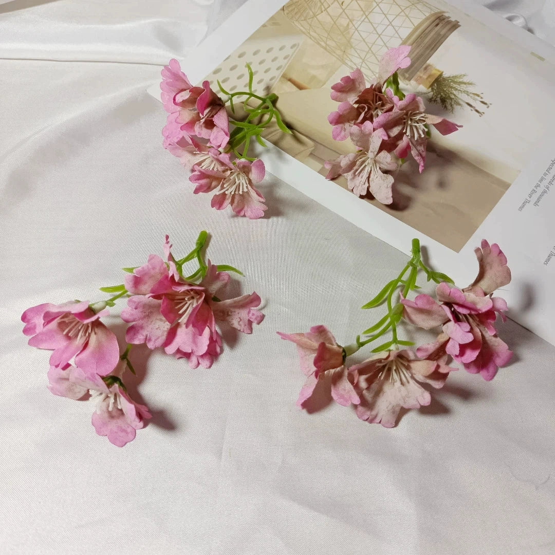 Künstliche Wildblume 10 cm, 3 realistische Blütenköpfe, Seidenblume zum Basteln, für Gestecke, DIY, Hochzeit & Tischdeko