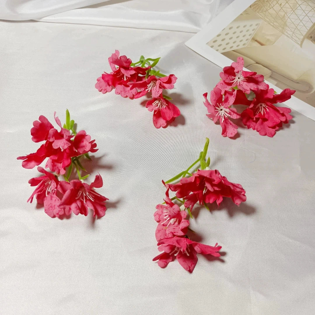 Künstliche Wildblume 10 cm, 3 realistische Blütenköpfe, Seidenblume zum Basteln, für Gestecke, DIY, Hochzeit & Tischdeko
