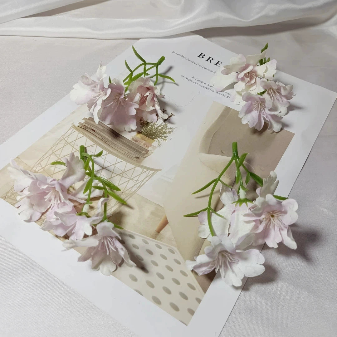 Künstliche Wildblume 10 cm, 3 realistische Blütenköpfe, Seidenblume zum Basteln, für Gestecke, DIY, Hochzeit & Tischdeko