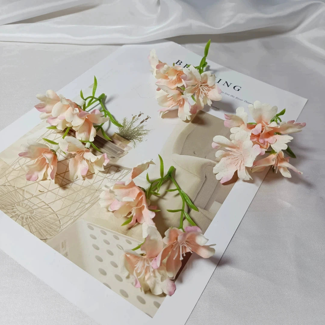 Künstliche Wildblume 10 cm, 3 realistische Blütenköpfe, Seidenblume zum Basteln, für Gestecke, DIY, Hochzeit & Tischdeko