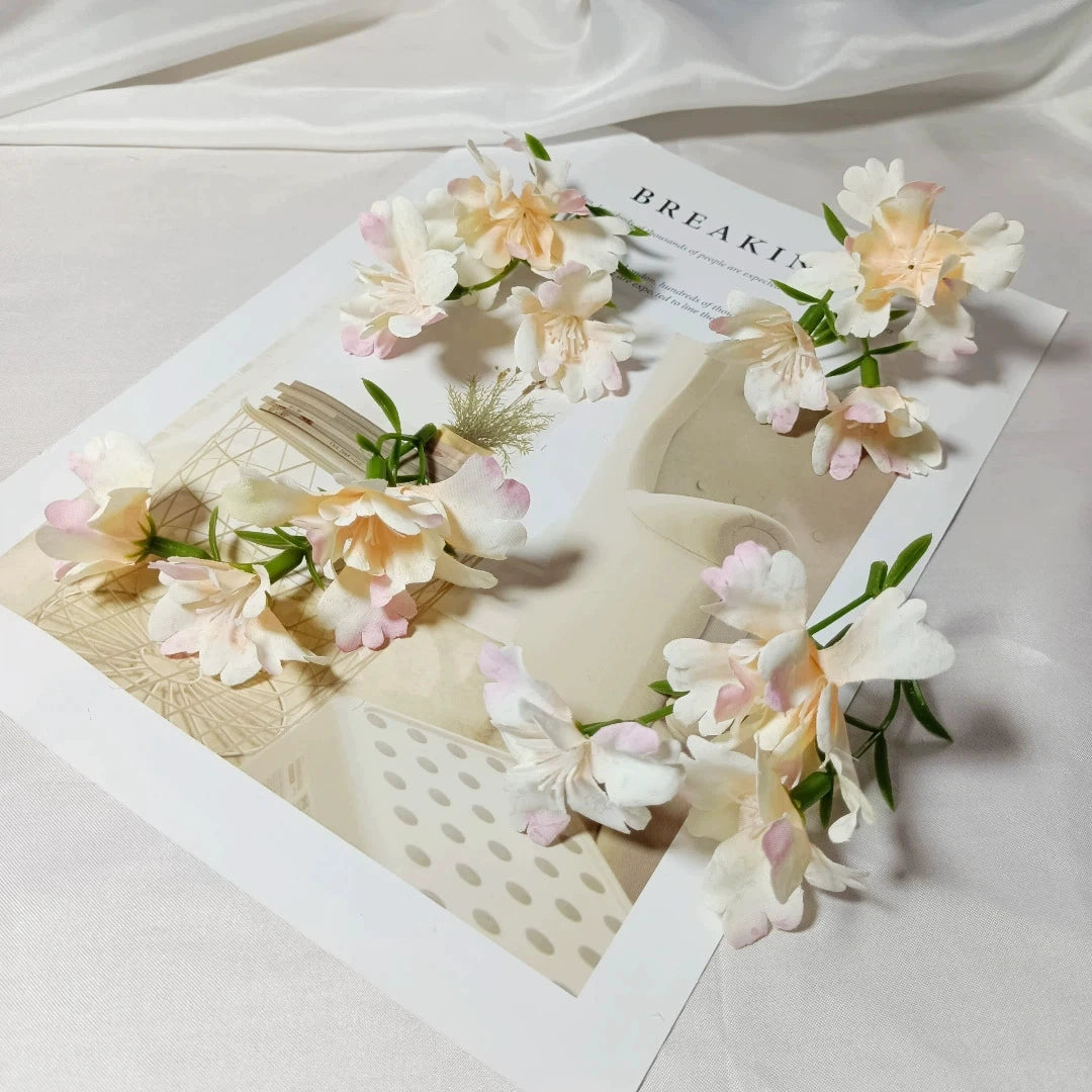 Künstliche Wildblume 10 cm, 3 realistische Blütenköpfe, Seidenblume zum Basteln, für Gestecke, DIY, Hochzeit & Tischdeko