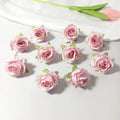 Mini Rosenköpfe 4cm, Künstliche Rosenblüten zum Basteln & Dekorieren, Naturgetreue Seidenrosen für DIY-Projekte, Hochzeit, Gestecke, Tischdeko
