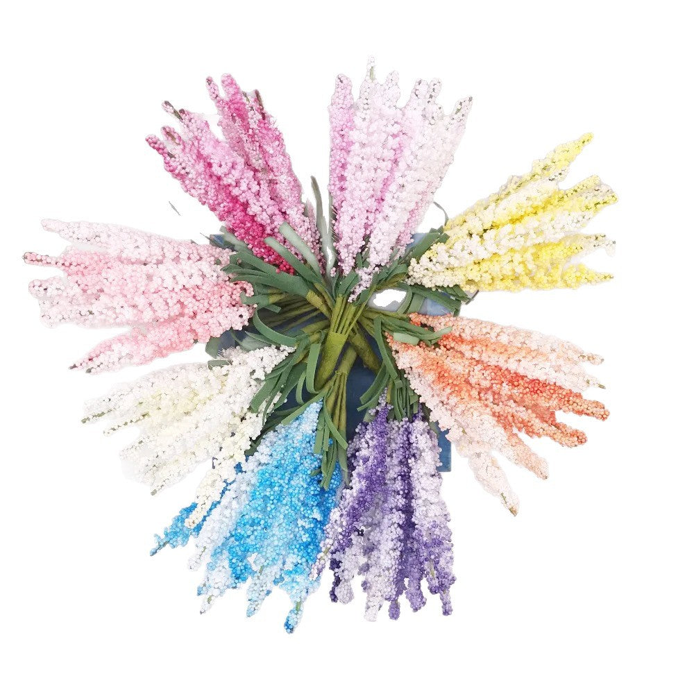Künstlicher Lavendel Bund 15 cm, Naturgetreue Schaumstoffblumen für DIY, Hochzeit & Floristik, Täuschend Echt für Gestecke & Deko
