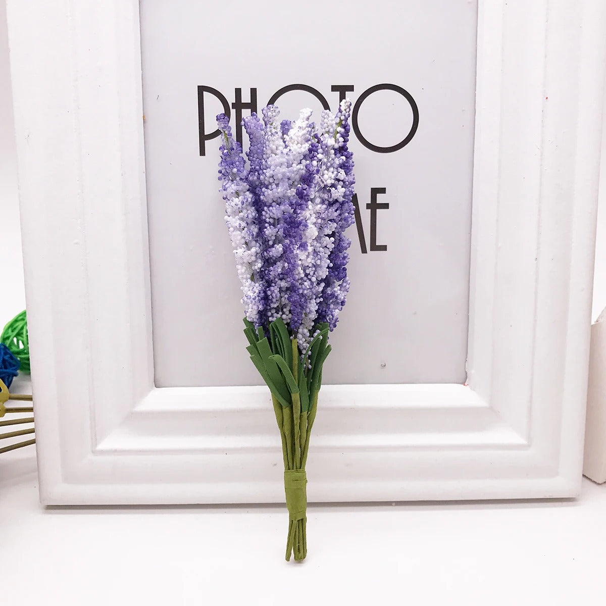 Künstlicher Lavendel Bund 15 cm, Naturgetreue Schaumstoffblumen für DIY, Hochzeit & Floristik, Täuschend Echt für Gestecke & Deko