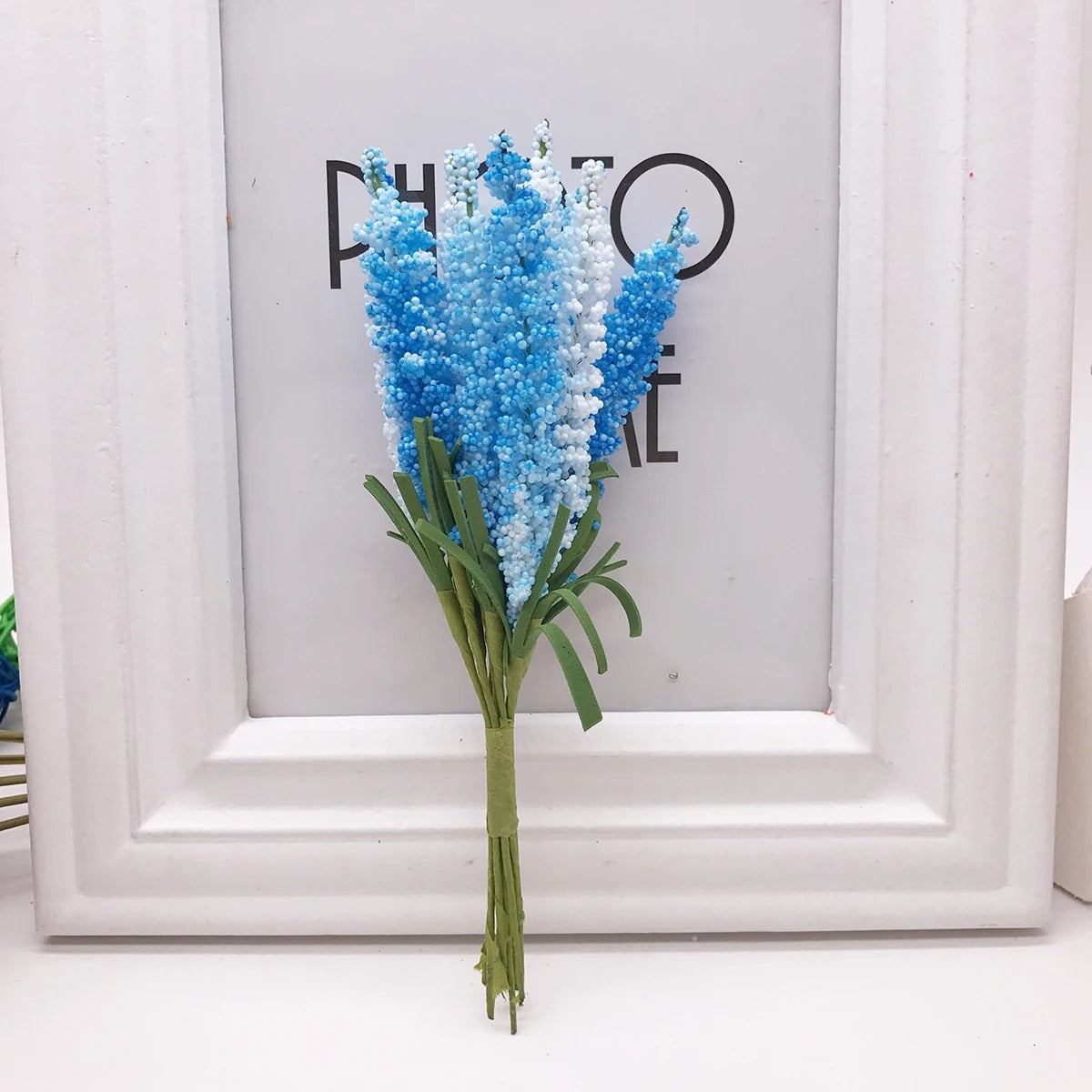 Künstlicher Lavendel Bund 15 cm, Naturgetreue Schaumstoffblumen für DIY, Hochzeit & Floristik, Täuschend Echt für Gestecke & Deko