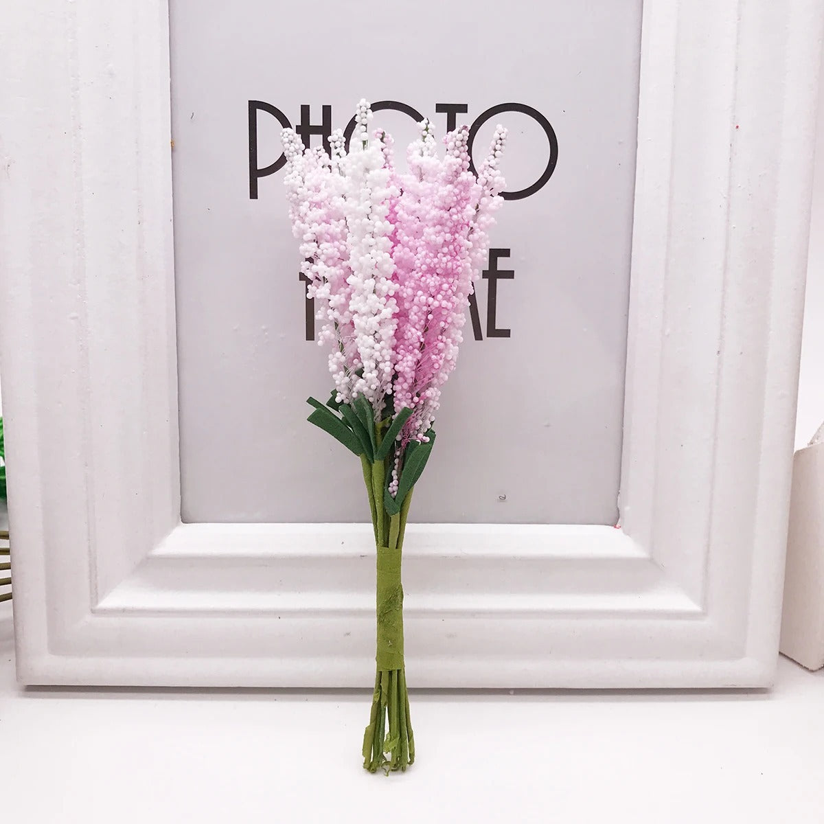 Künstlicher Lavendel Bund 15 cm, Naturgetreue Schaumstoffblumen für DIY, Hochzeit & Floristik, Täuschend Echt für Gestecke & Deko