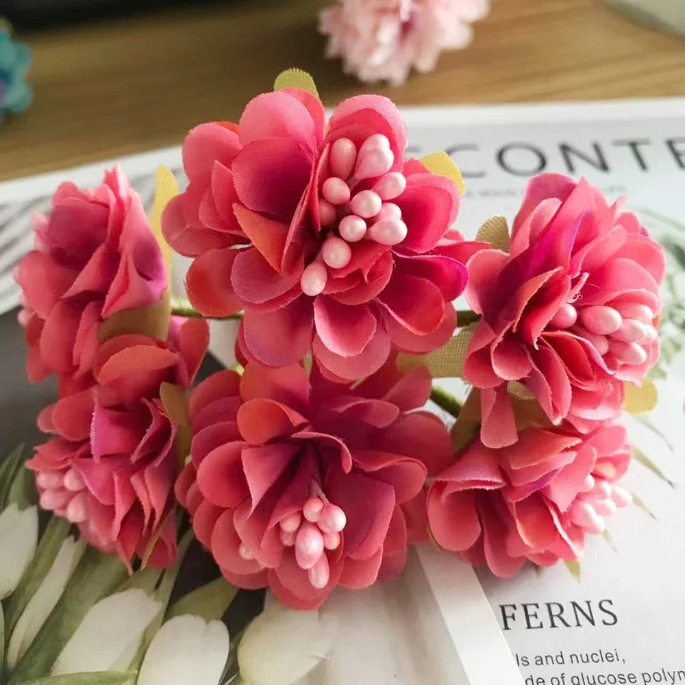 DIY Kunstblumen Köpfe, 11x8 cm, Hortensien & Wildblumen, täuschend echt für Gestecke, Hochzeit & Basteln, Mengenrabatt für Floristen