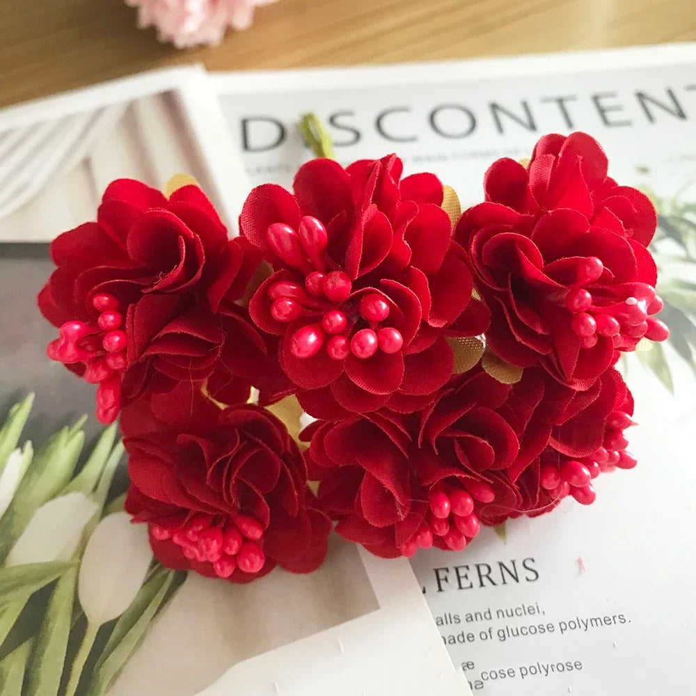 DIY Kunstblumen Köpfe, 11x8 cm, Hortensien & Wildblumen, täuschend echt für Gestecke, Hochzeit & Basteln, Mengenrabatt für Floristen