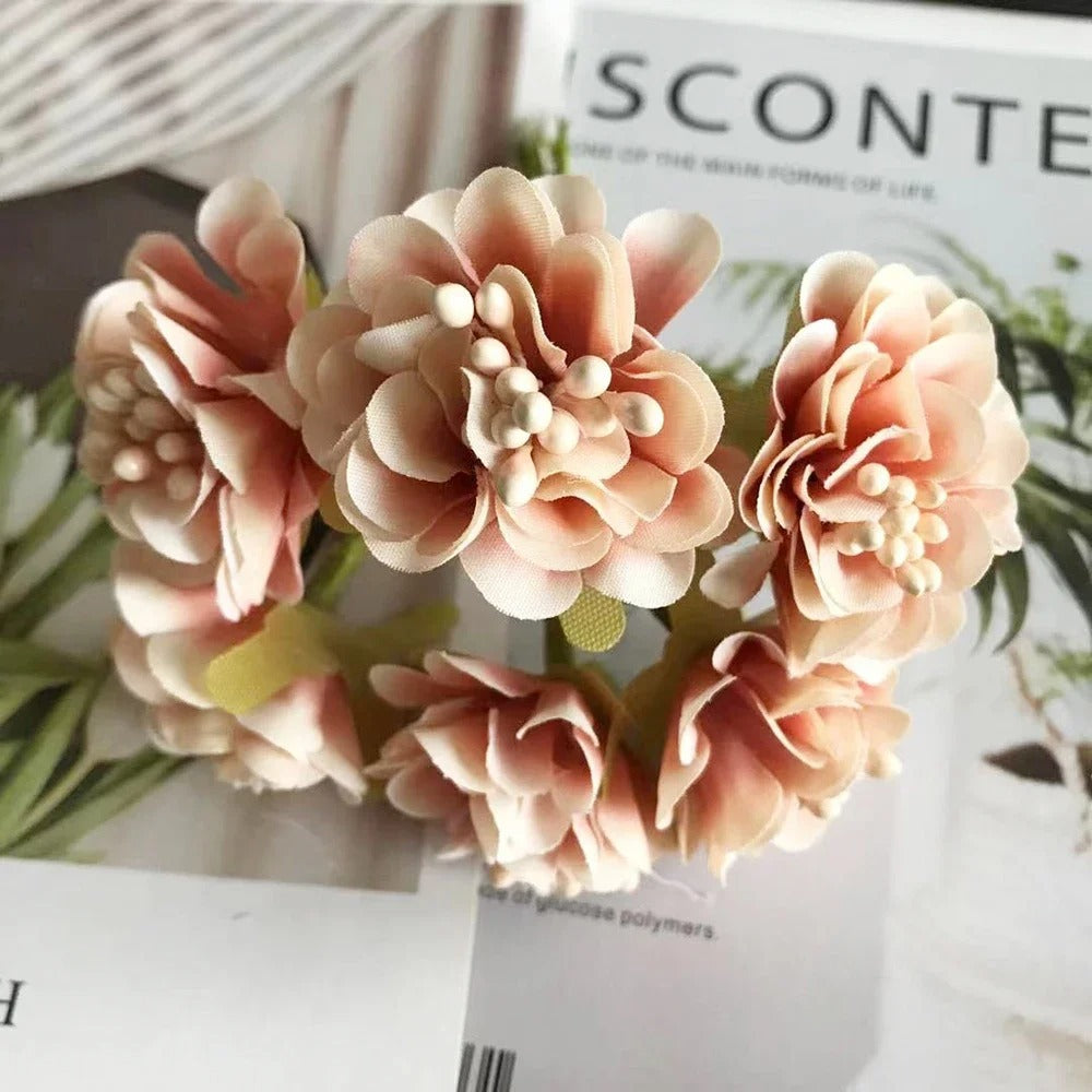 DIY Kunstblumen Köpfe, 11x8 cm, Hortensien & Wildblumen, täuschend echt für Gestecke, Hochzeit & Basteln, Mengenrabatt für Floristen