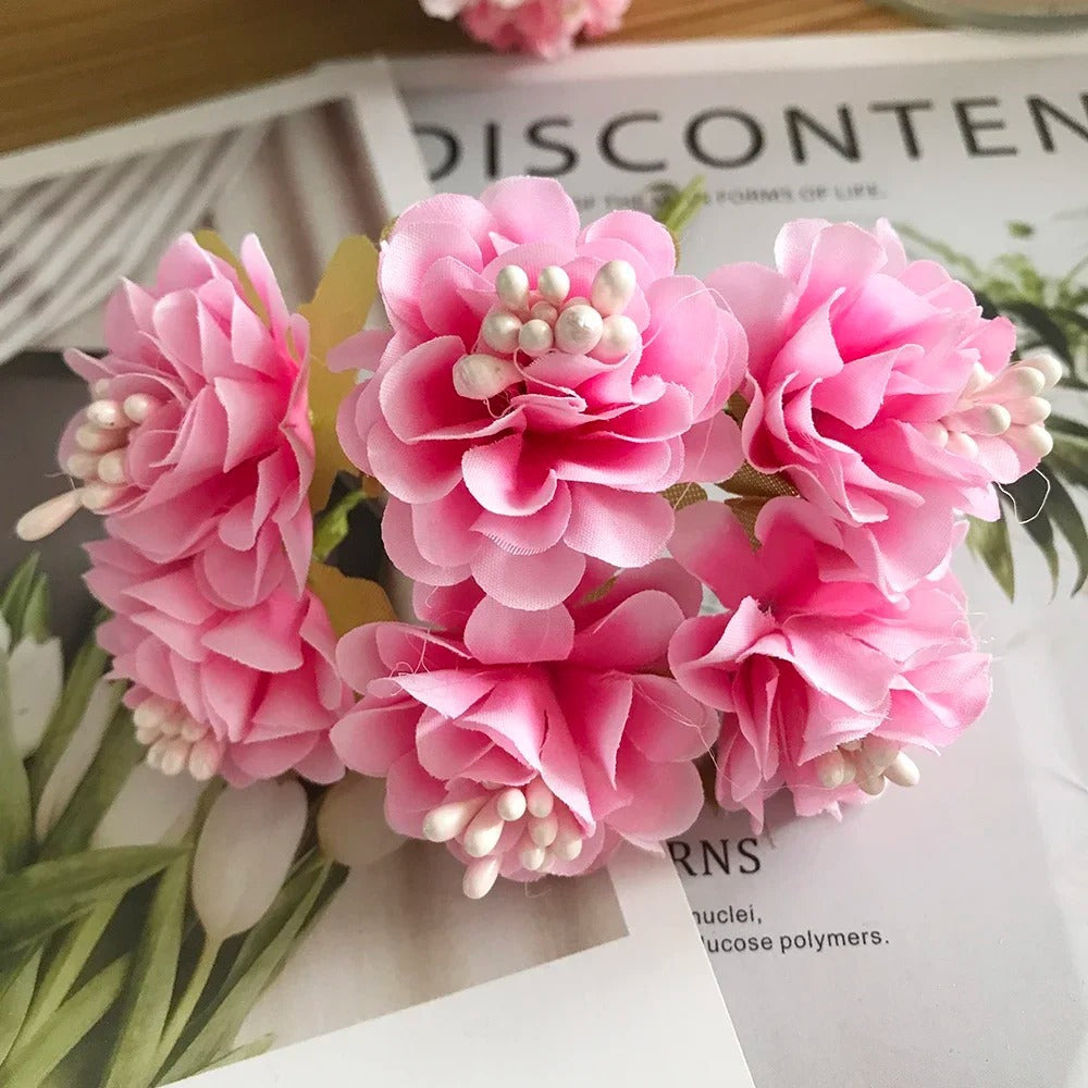 DIY Kunstblumen Köpfe, 11x8 cm, Hortensien & Wildblumen, täuschend echt für Gestecke, Hochzeit & Basteln, Mengenrabatt für Floristen