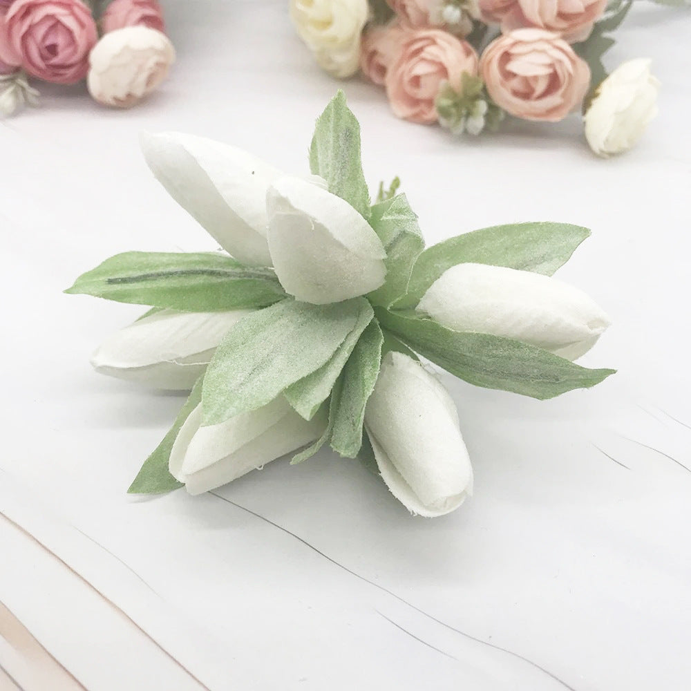 Kleiner Tulpenstrauß künstlich (6 Stk, 14,5cm), Naturgetreue Tulpen mit realistischer Haptik für Tischdeko, Hochzeit, Gestecke & DIY