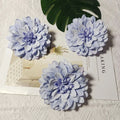 Dahlienköpfe 3er Set, 10 cm Kunstblumen-Köpfe, Täuschend Echt für DIY, Hochzeit, Floristik & Gestecke, Seidenblumen zum Basteln