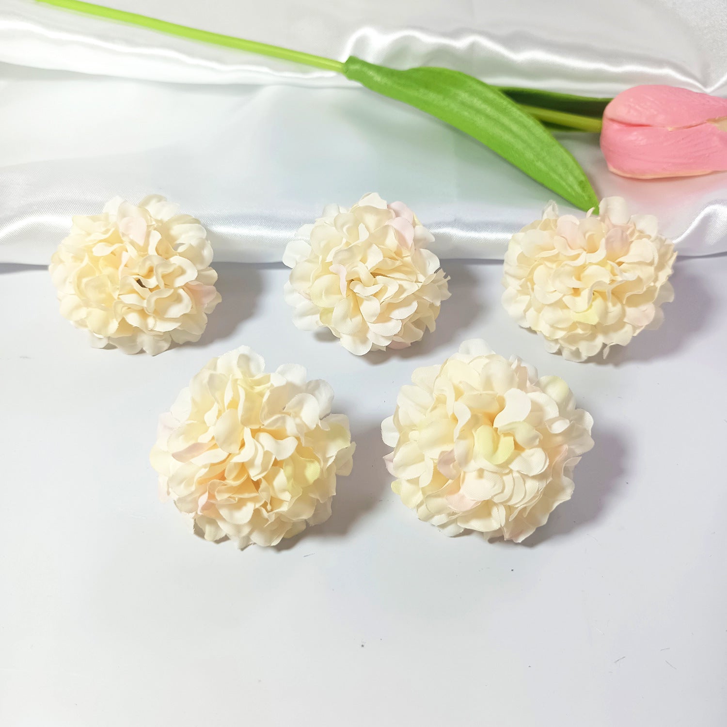 10er Set Hortensienköpfe künstlich, 4,5 cm, hochwertige Blüten für DIY, Hochzeit, Gestecke & Dekoration, realistisch & langlebig