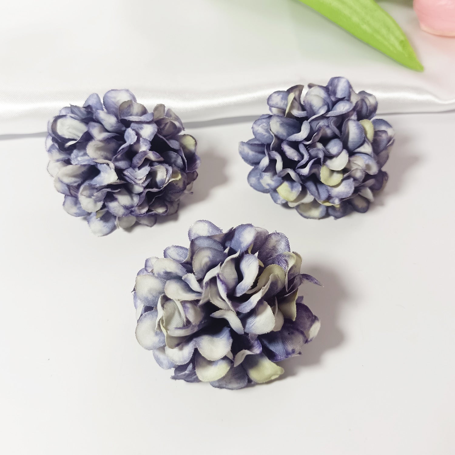 10er Set Hortensienköpfe künstlich, 4,5 cm, hochwertige Blüten für DIY, Hochzeit, Gestecke & Dekoration, realistisch & langlebig
