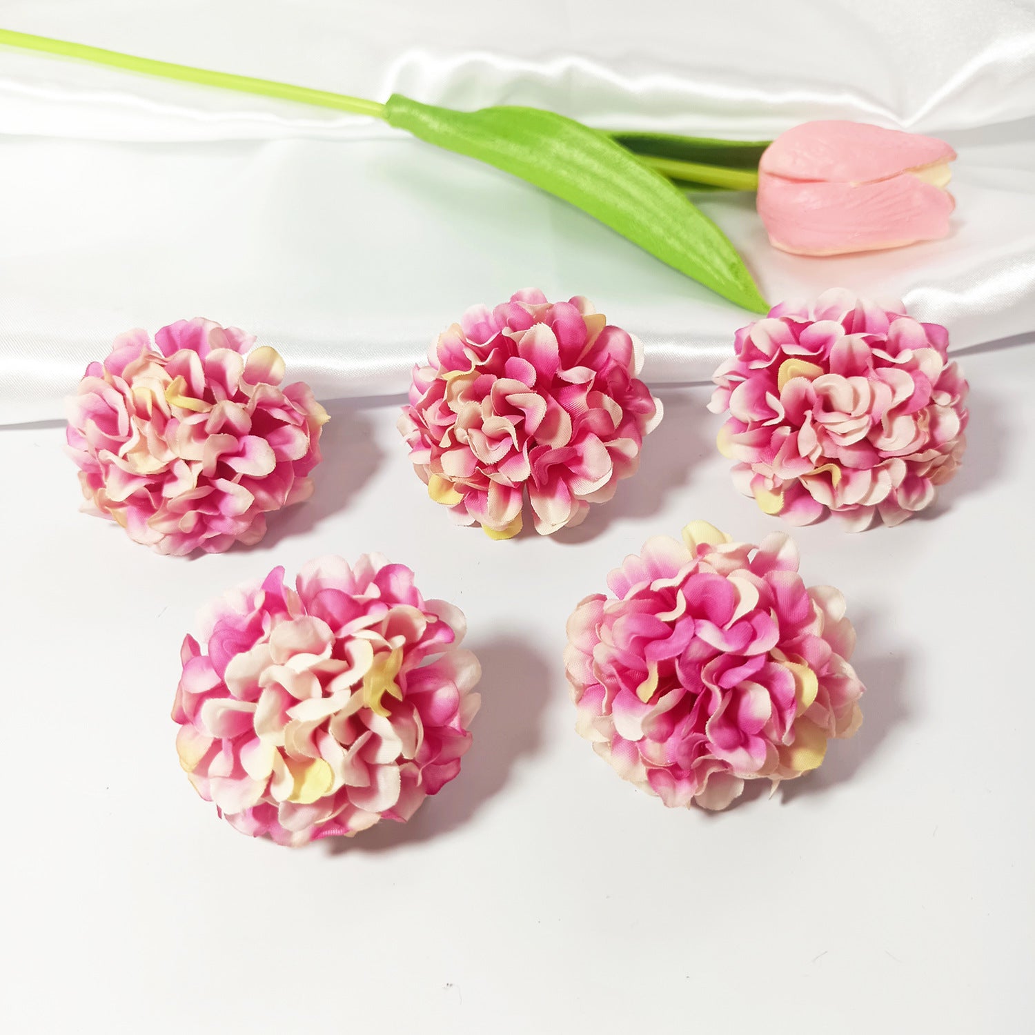 10er Set Hortensienköpfe künstlich, 4,5 cm, hochwertige Blüten für DIY, Hochzeit, Gestecke & Dekoration, realistisch & langlebig