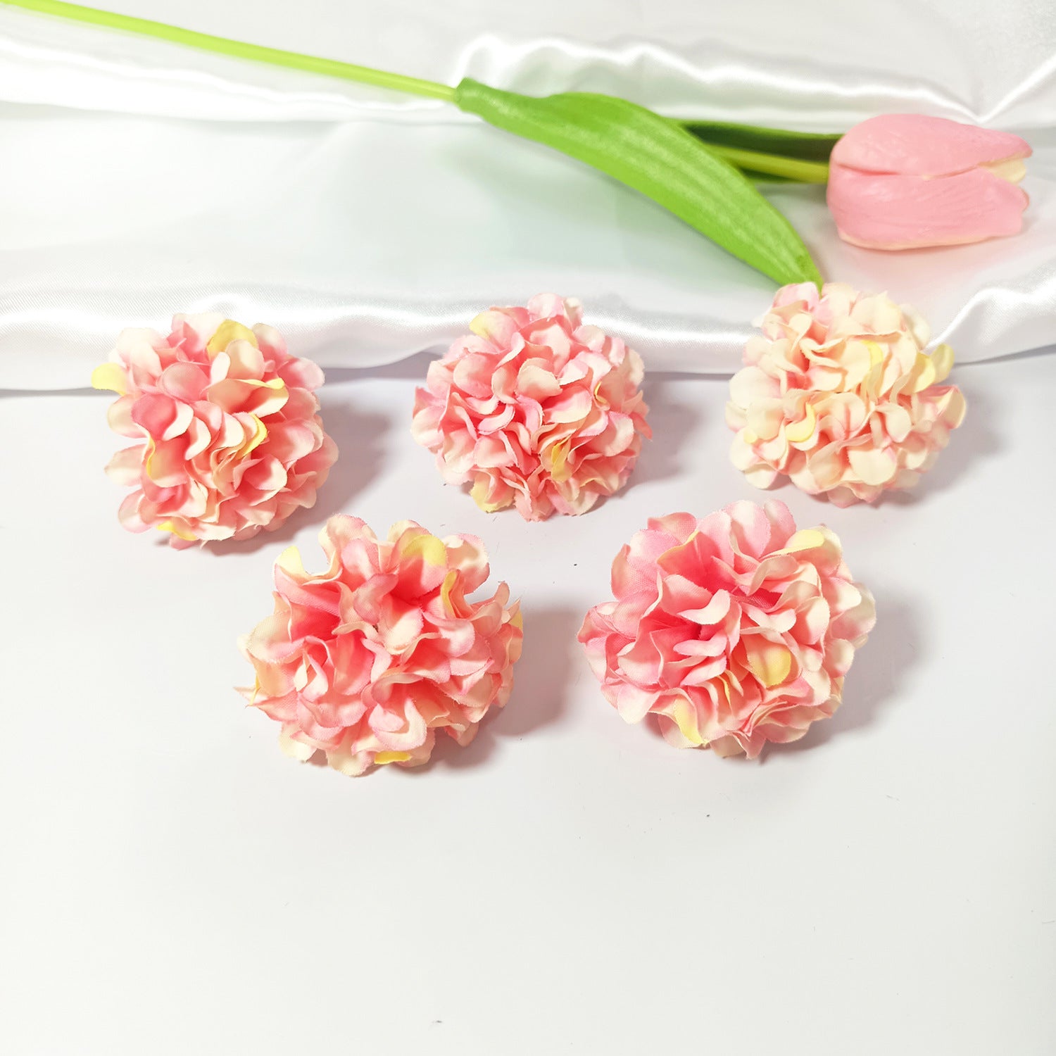 10er Set Hortensienköpfe künstlich, 4,5 cm, hochwertige Blüten für DIY, Hochzeit, Gestecke & Dekoration, realistisch & langlebig