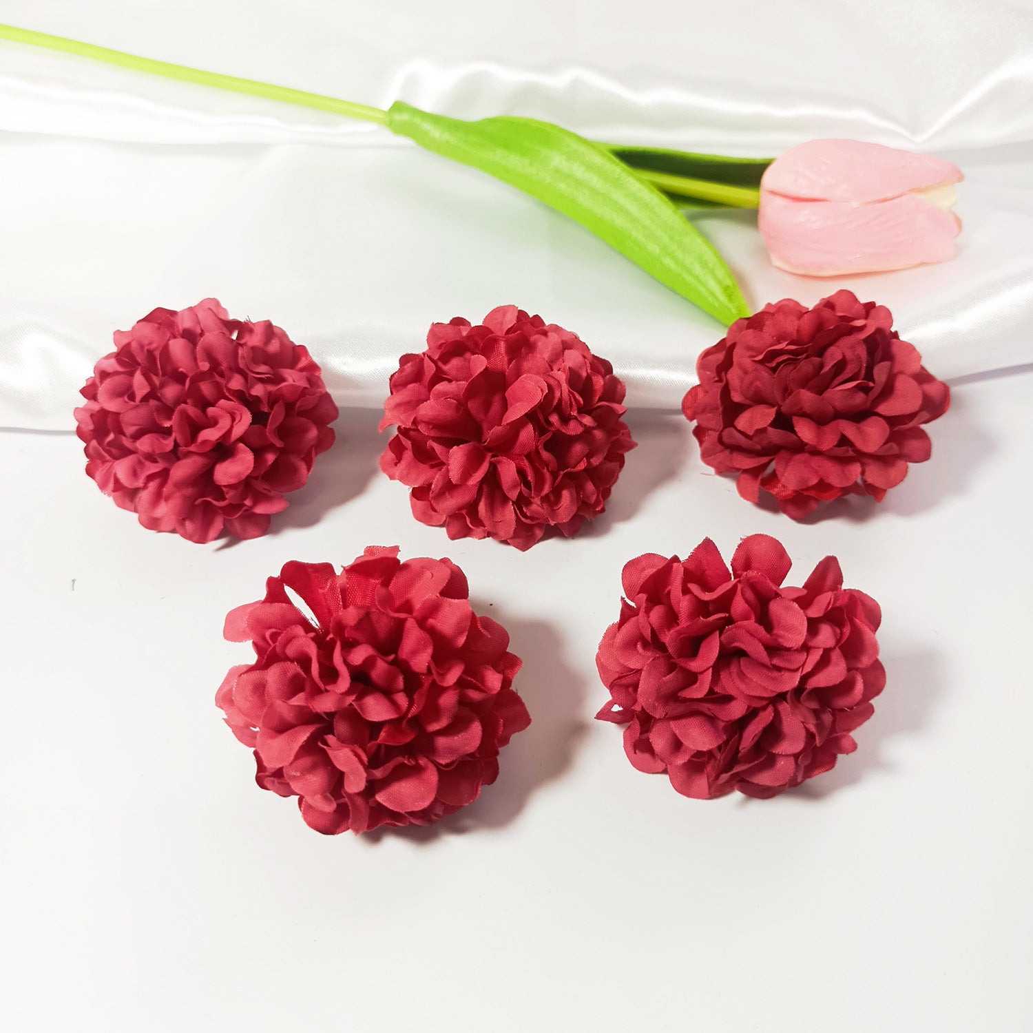 10er Set Hortensienköpfe künstlich, 4,5 cm, hochwertige Blüten für DIY, Hochzeit, Gestecke & Dekoration, realistisch & langlebig