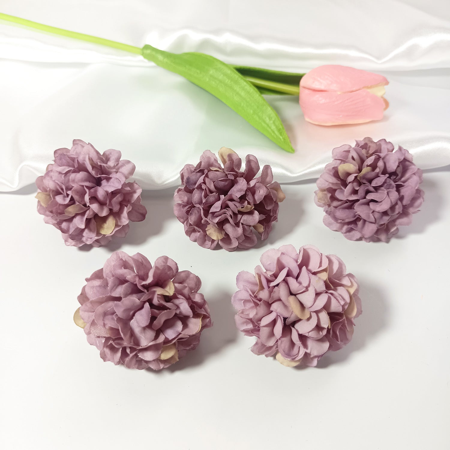 10er Set Hortensienköpfe künstlich, 4,5 cm, hochwertige Blüten für DIY, Hochzeit, Gestecke & Dekoration, realistisch & langlebig