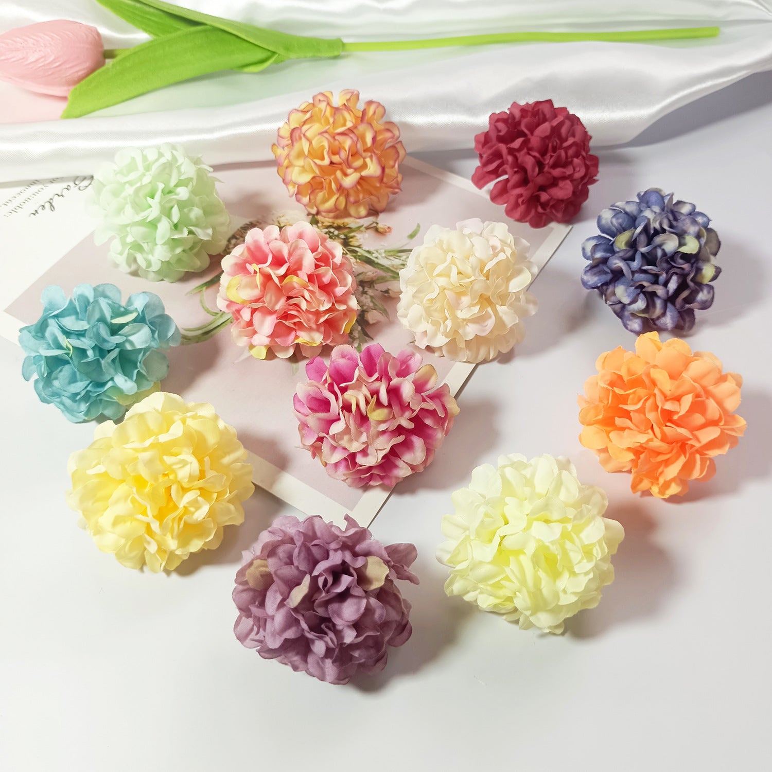 10er Set Hortensienköpfe künstlich, 4,5 cm, hochwertige Blüten für DIY, Hochzeit, Gestecke & Dekoration, realistisch & langlebig