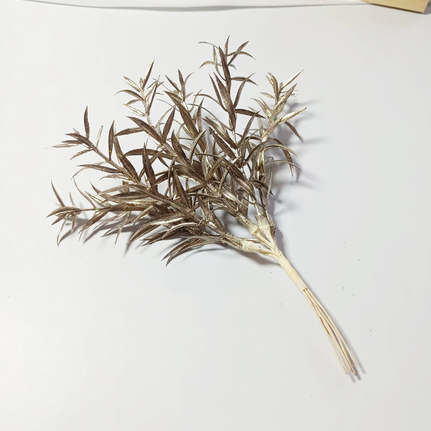 Sternengras Kunstzweig 20 cm, Täuschend echter Deko-Zweig für Gestecke & Vasen, Ideal für DIY, Hochzeit & Tischdeko, Kleine Kunstpflanze
