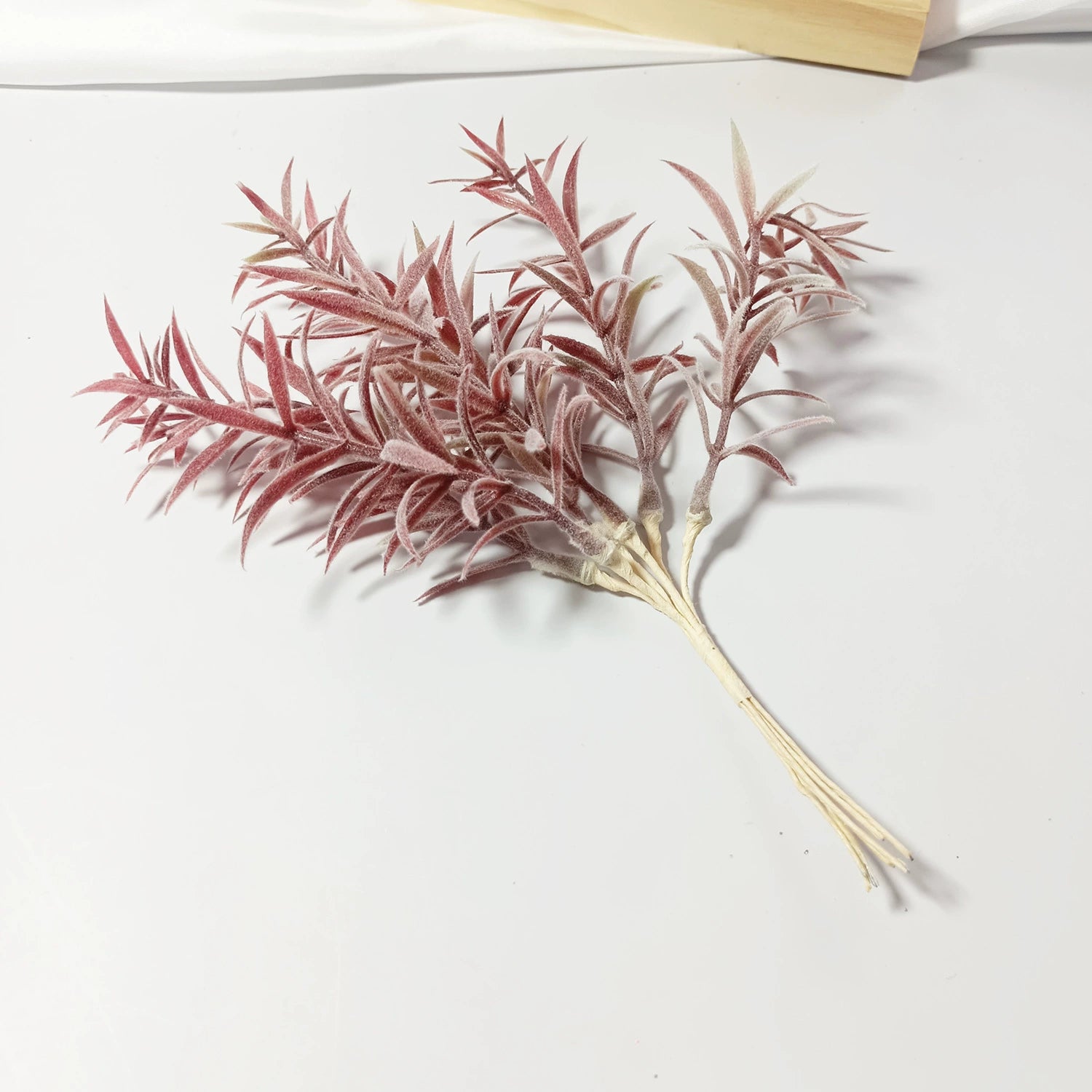 Sternengras Kunstzweig 20 cm, Täuschend echter Deko-Zweig für Gestecke & Vasen, Ideal für DIY, Hochzeit & Tischdeko, Kleine Kunstpflanze
