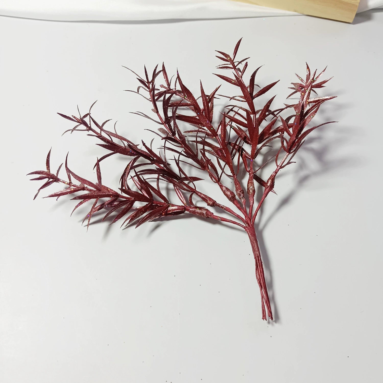 Sternengras Kunstzweig 20 cm, Täuschend echter Deko-Zweig für Gestecke & Vasen, Ideal für DIY, Hochzeit & Tischdeko, Kleine Kunstpflanze