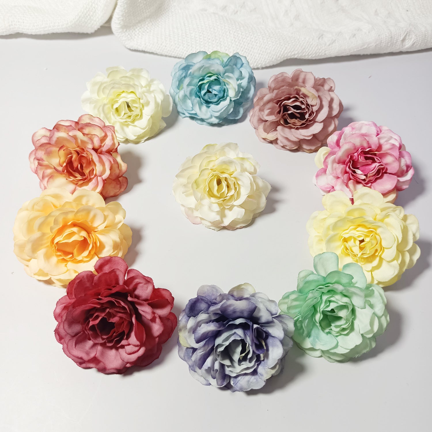 Künstliche Hortensienköpfe 10er Set, 5cm Blüten, Realistische Kunstblumen für DIY Bastelprojekte, Hochzeit, Gestecke, Anstecker, Deko