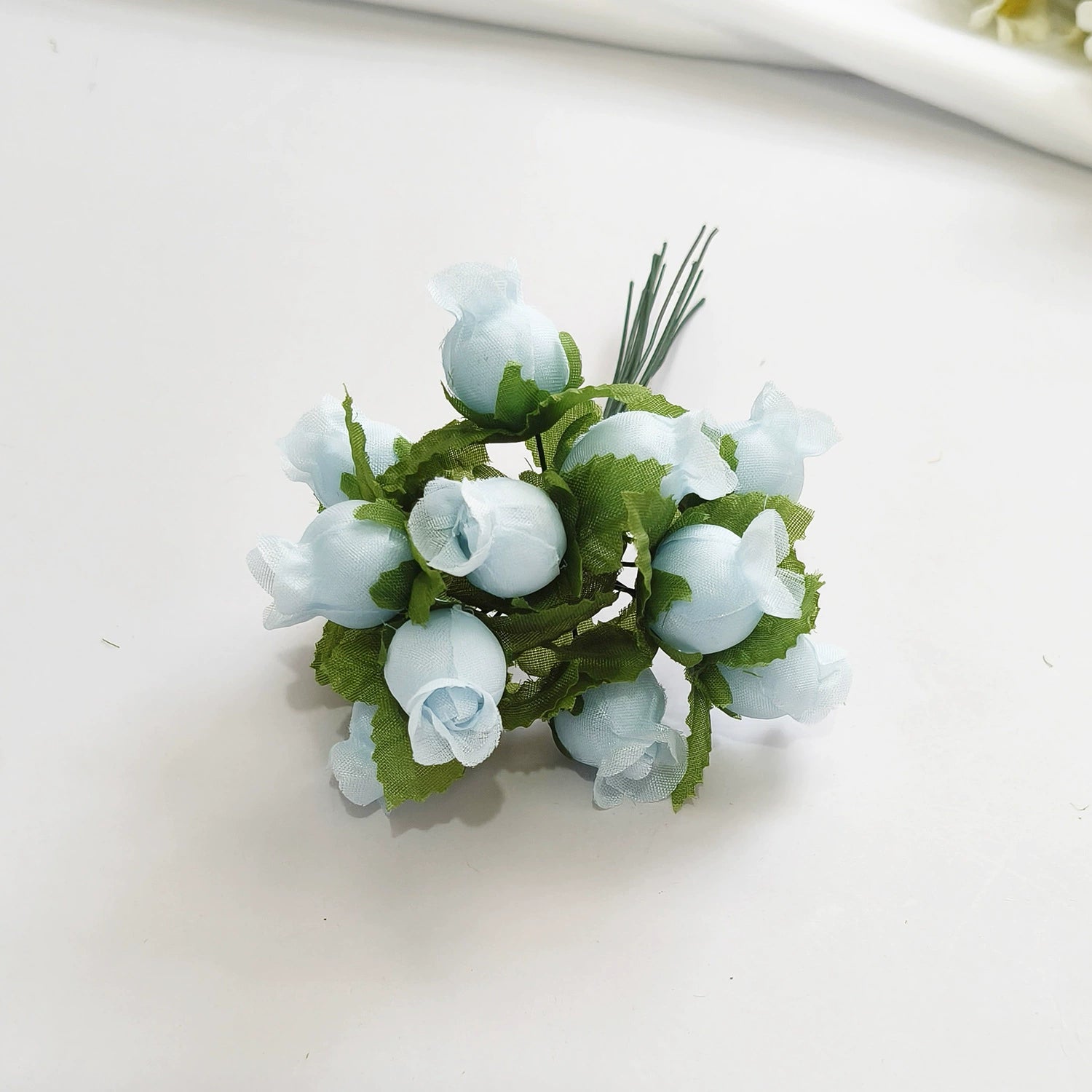 Mini Granatapfelblüten im 12er-Bund, Kunstblumen Strauss mit 2 cm Blüten, Detailgetreu & Langlebig für DIY-Projekte, Hochzeit & Gestecke