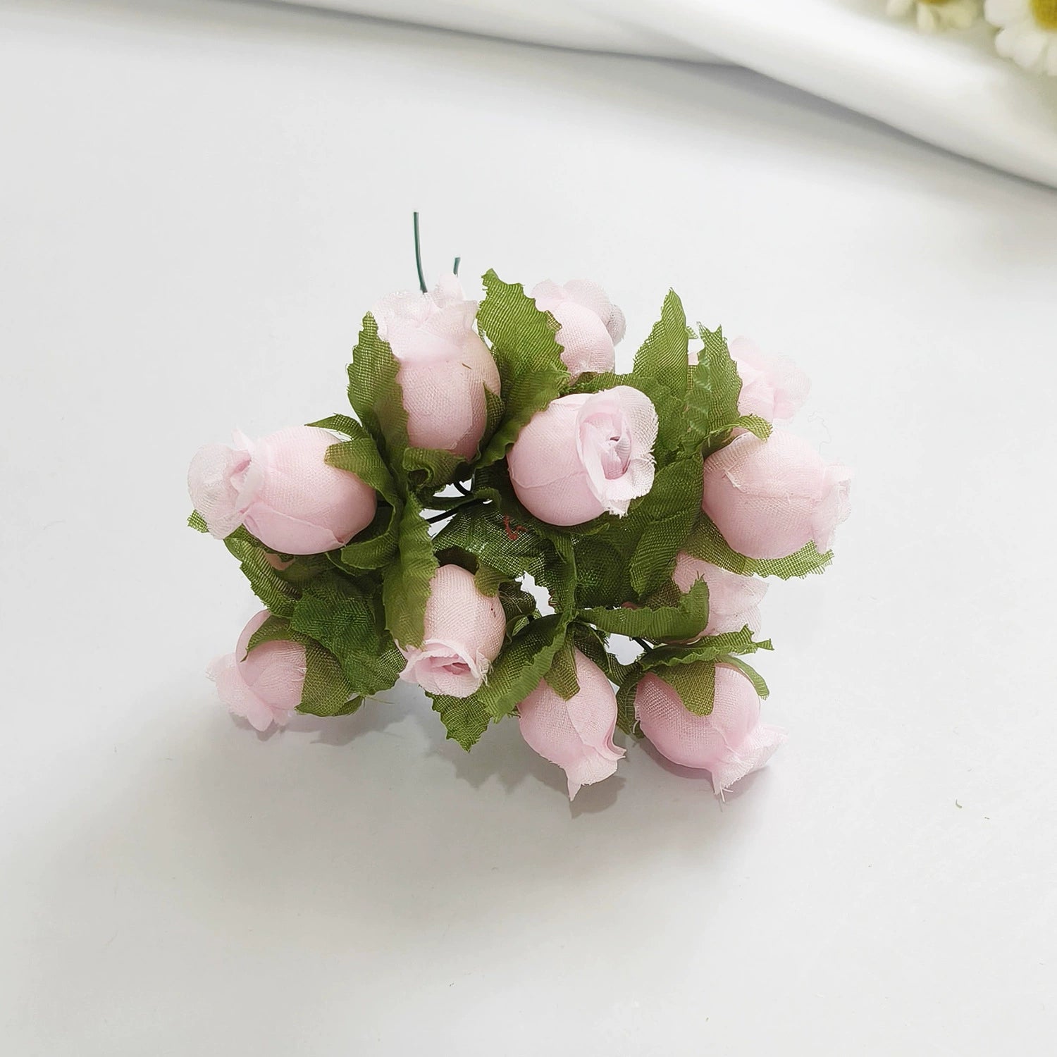 Mini Granatapfelblüten im 12er-Bund, Kunstblumen Strauss mit 2 cm Blüten, Detailgetreu & Langlebig für DIY-Projekte, Hochzeit & Gestecke