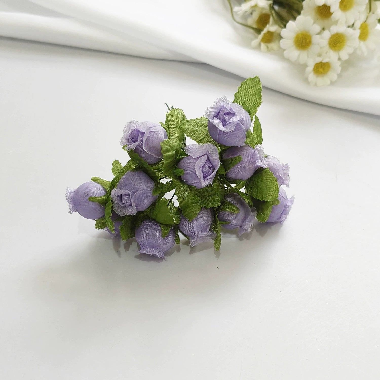 Mini Granatapfelblüten im 12er-Bund, Kunstblumen Strauss mit 2 cm Blüten, Detailgetreu & Langlebig für DIY-Projekte, Hochzeit & Gestecke