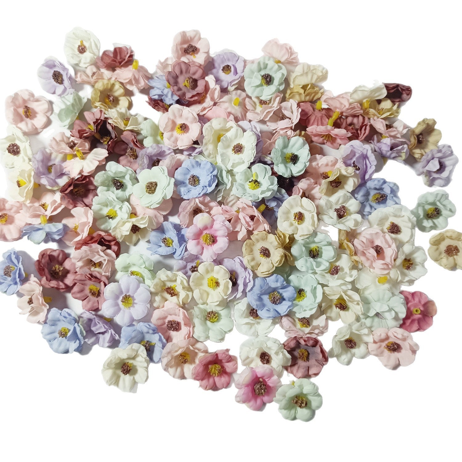 100x Künstliche Gänseblümchen Köpfe, 3 cm, Hochwertige Blüten zum Basteln, für DIY-Projekte, Hochzeit & Floristik, Realistische Optik
