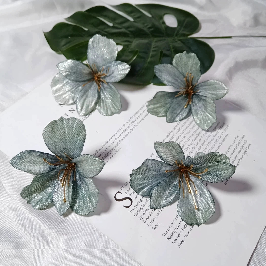 Lilienköpfe 8 cm, Hochwertige Kunstblumen zum Basteln, Naturgetreue Seidenblumen für DIY Hochzeit, Gestecke & Dekoration
