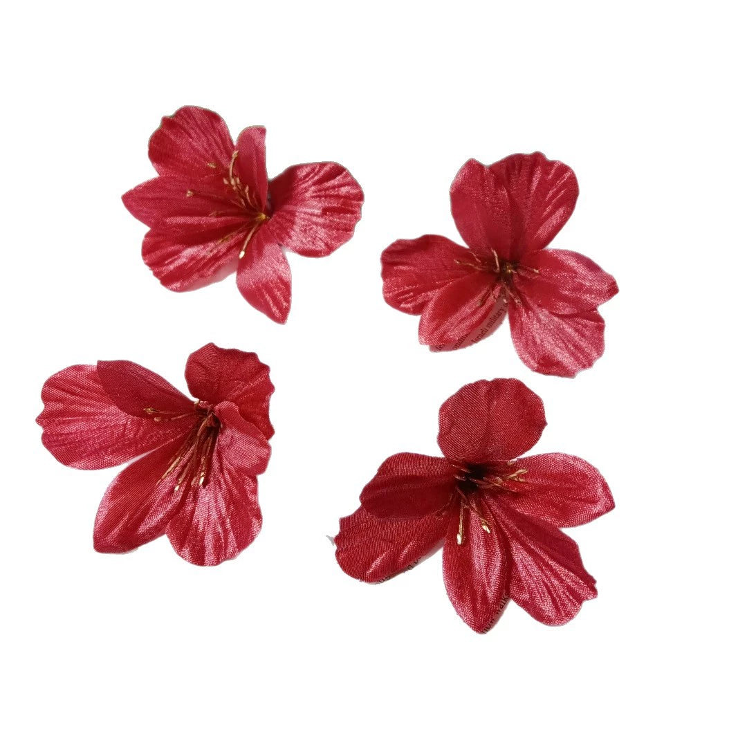 Lilienköpfe 8 cm, Hochwertige Kunstblumen zum Basteln, Naturgetreue Seidenblumen für DIY Hochzeit, Gestecke & Dekoration