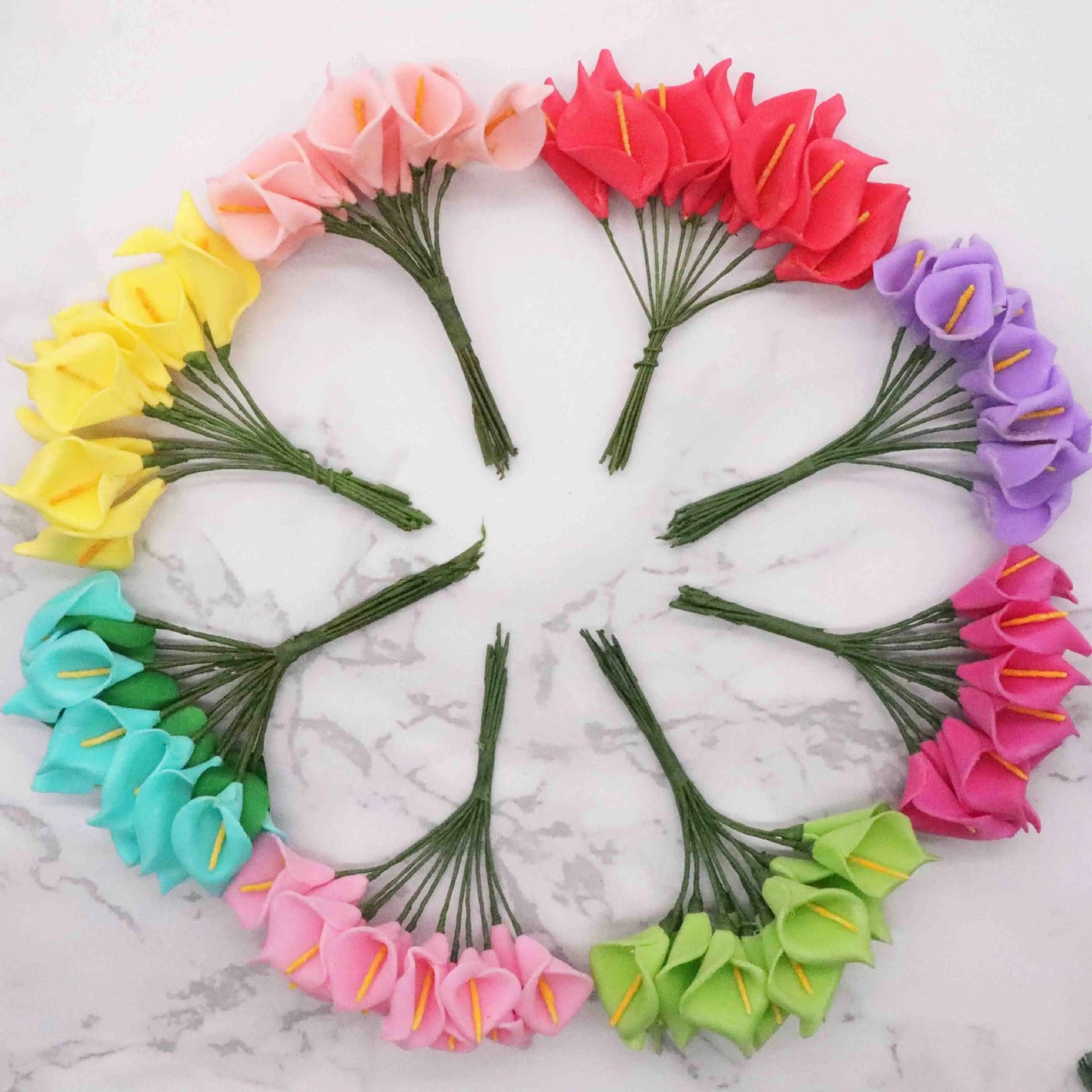 Künstliche Calla-Lilie 11 cm, realistisch, ideal für Hochzeiten, DIY-Geschenkverpackungen, Dekoration für Floristen, Eventplaner