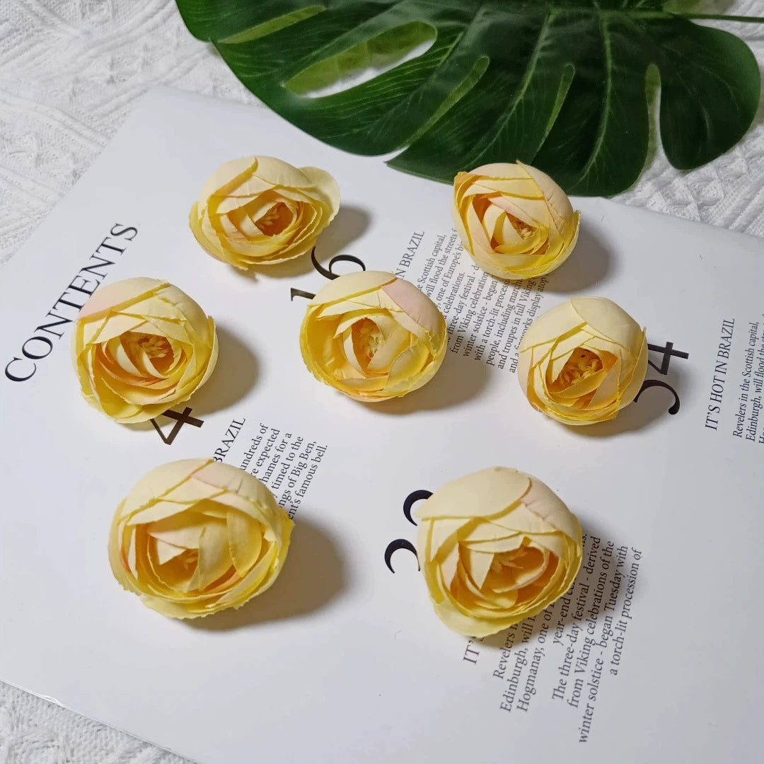 10er-Pack Künstliche Rosenknospen 3,5 cm, Vintage Teerosen aus Seidenstoff, Realistische Deko-Blüten für DIY-Projekte, Hochzeit & Floristik