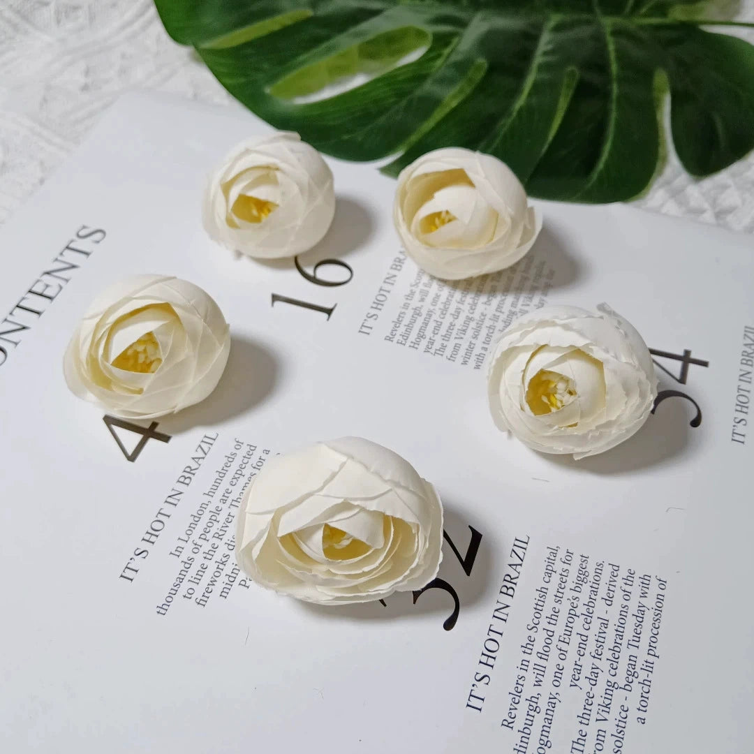 10er-Pack Künstliche Rosenknospen 3,5 cm, Vintage Teerosen aus Seidenstoff, Realistische Deko-Blüten für DIY-Projekte, Hochzeit & Floristik