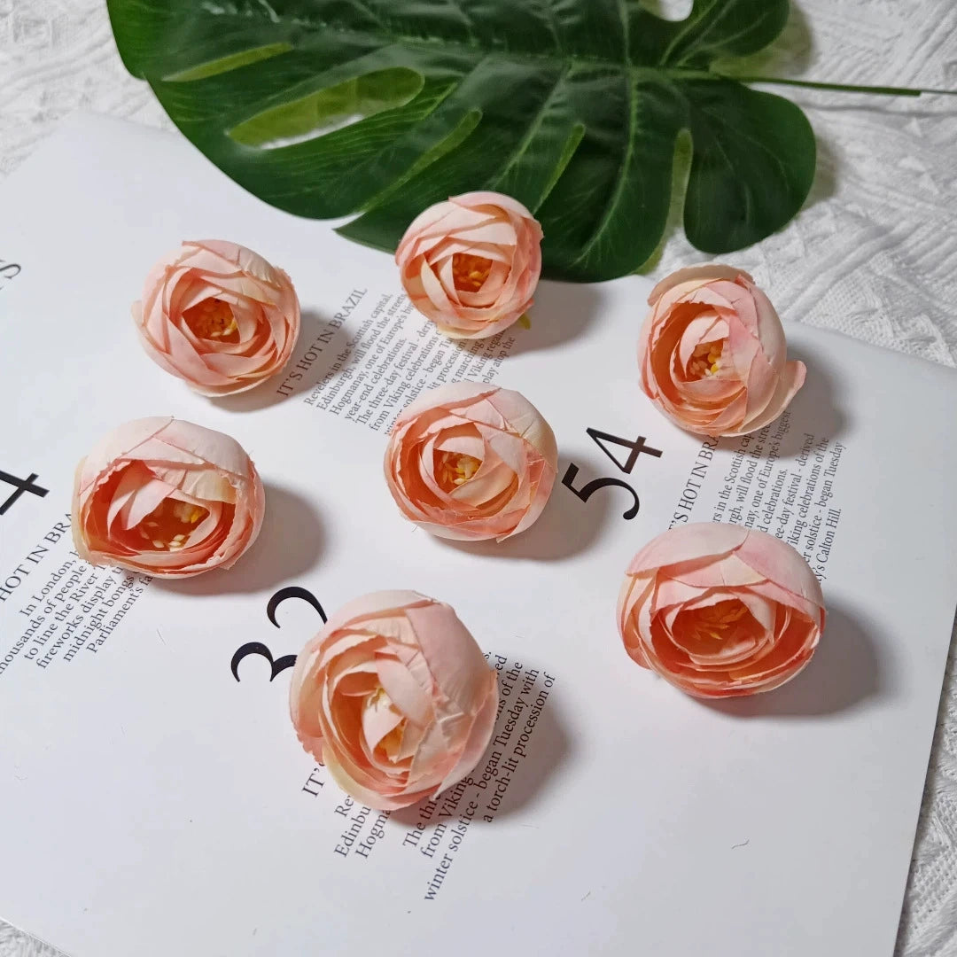 10er-Pack Künstliche Rosenknospen 3,5 cm, Vintage Teerosen aus Seidenstoff, Realistische Deko-Blüten für DIY-Projekte, Hochzeit & Floristik