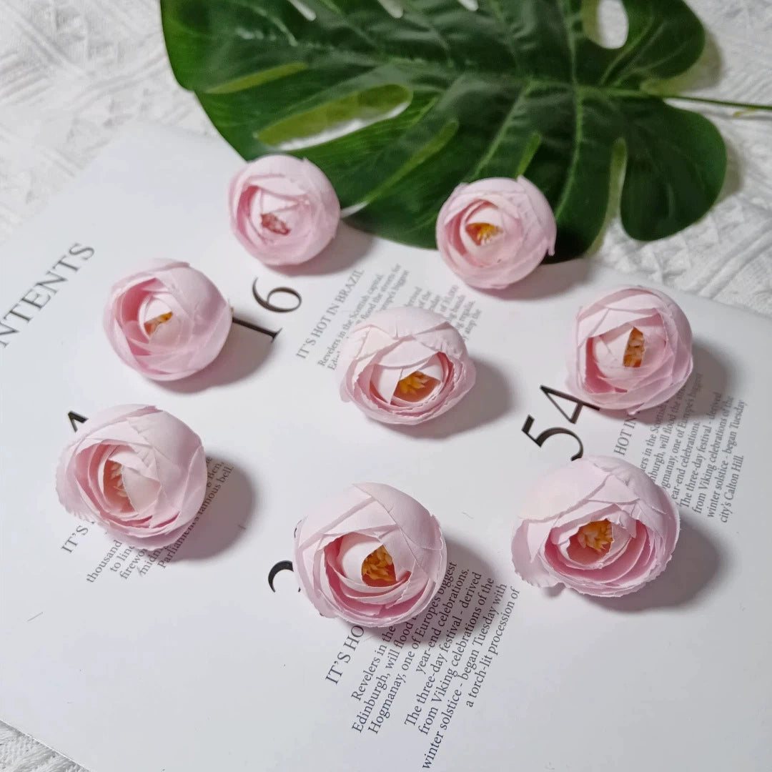 10er-Pack Künstliche Rosenknospen 3,5 cm, Vintage Teerosen aus Seidenstoff, Realistische Deko-Blüten für DIY-Projekte, Hochzeit & Floristik
